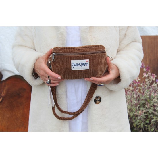 Sweetpea tiny bum bag fanny bag tan cord